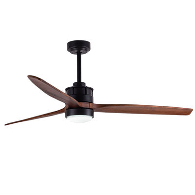 Blades gỗ Ống quạt trần châu Âu với đèn DC Motor trang trí