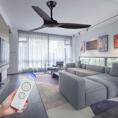 ABS Blade Fan trần nhà Mỹ Phòng khách Đen Fan trần 52 inch