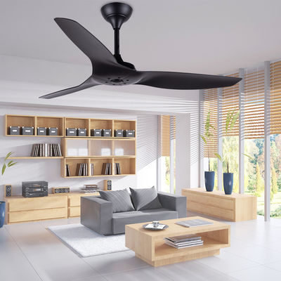 ABS Blade Fan trần nhà Mỹ Phòng khách Đen Fan trần 52 inch