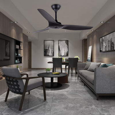 ABS Blade Fan trần nhà Mỹ Phòng khách Đen Fan trần 52 inch