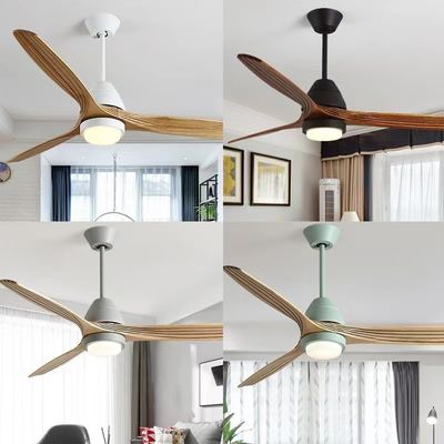 LED 20W Solid Wood Ceiling Fan Cây Propeller Ceiling Fan