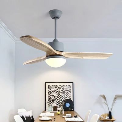 52 inch LED 3 Blade Wood Ceiling Fan DC Motor Light Wood Ceiling Fan