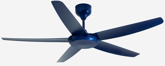 Moderne Blue 56 Inch DC Motor Ceiling Fan điều khiển từ xa không có ánh sáng cho phòng khách