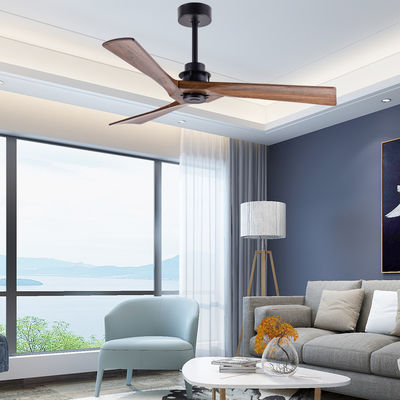 Ống quạt trần gỗ 3 lưỡi trang trí với đèn và điều khiển từ xa