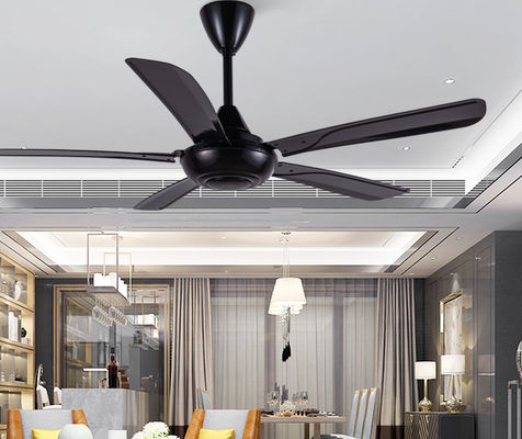 56 inch ABS Đen quạt trần Tiếng ồn thấp Với điều khiển từ xa