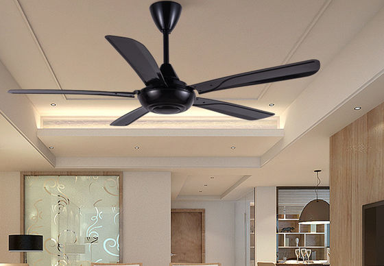 56 inch ABS Đen quạt trần Tiếng ồn thấp Với điều khiển từ xa