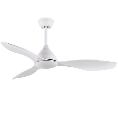Màu trắng 48In phòng tắm quạt trần với ánh sáng 3 lưỡi ABS