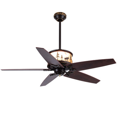 Năm lưỡi liềm người Mỹ quạt trần 52 inch đèn chùm cho phòng ngủ