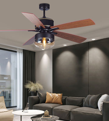 Blades gỗ dán 52 Inch Fan trần Mỹ cho phòng ngủ với ánh sáng