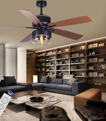 Blades gỗ dán 52 Inch Fan trần Mỹ cho phòng ngủ với ánh sáng