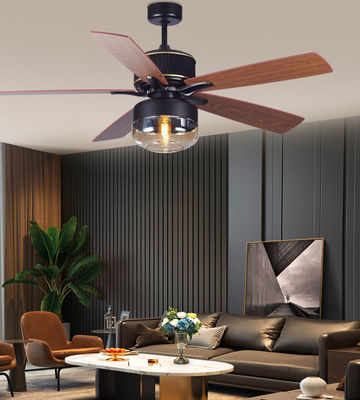 Blades gỗ dán 52 Inch Fan trần Mỹ cho phòng ngủ với ánh sáng