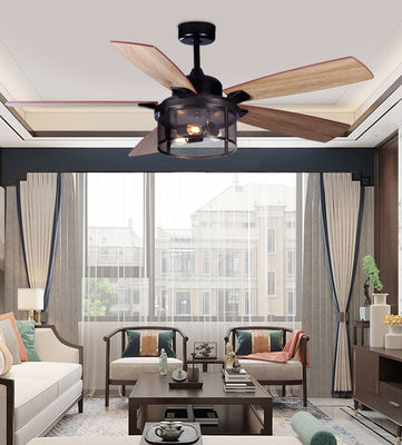 ECO 52In Hoa Kỳ Quạt trần gỗ dán Blades Quạt trần từ xa với ánh sáng