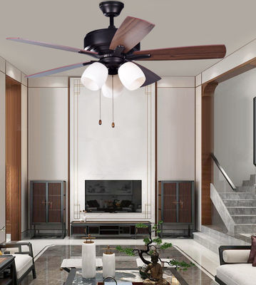 Cổ điển Ventilator trần bằng đồng cổ với động cơ AC dây chuyền kéo nhẹ