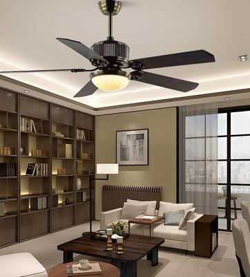 Quạt trần gỗ dán 52 inch với ánh sáng Quạt trần hiện đại với đèn LED