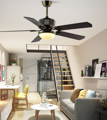 Quạt trần gỗ dán 52 inch với ánh sáng Quạt trần hiện đại với đèn LED