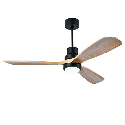 Phòng ngủ Solid Wood Ceiling Fan With Light 52in Modern Wood Ceiling Fan