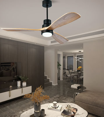 Phòng ngủ Solid Wood Ceiling Fan With Light 52in Modern Wood Ceiling Fan
