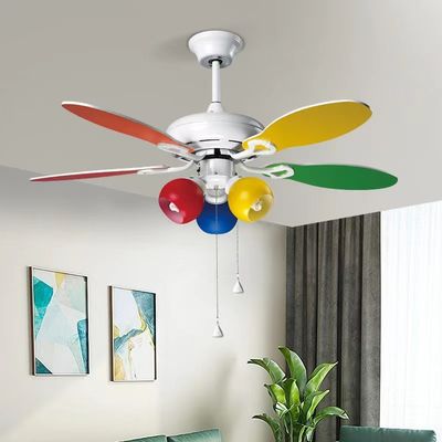 42 inch siêu yên tĩnh quạt trần với 5 màu sắc gỗ dán lưỡi