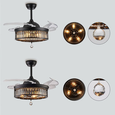 Phòng ngủ 52 inch thoải mái chất lượng cao Tiếng ồn thấp Fan trần DC động cơ với ánh sáng