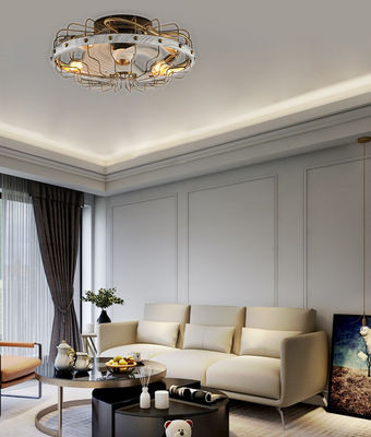Cage Bladeless 52 Inch Bedroom thoải mái Tiếng ồn thấp Fan trần DC Motor với ánh sáng