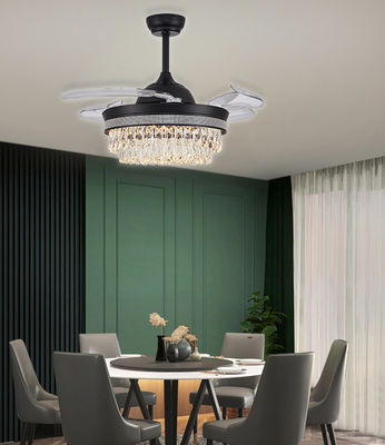 52 &quot;Retractable đèn lồng gấp quạt trần với vàng sáng