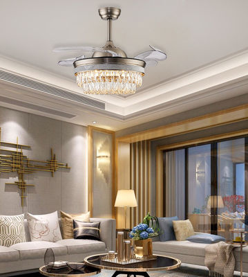 52 &quot;Retractable đèn lồng gấp quạt trần với vàng sáng
