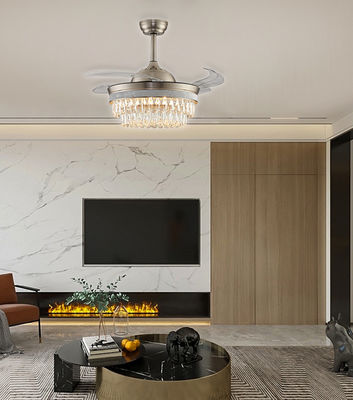 52 &quot;Retractable đèn lồng gấp quạt trần với vàng sáng