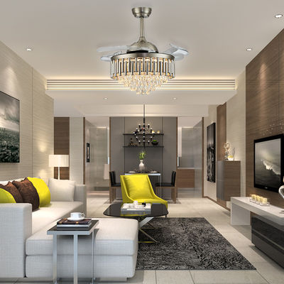 Quạt kéo lại Đèn đèn 52 inch Quạt với lưỡi dao kéo lại