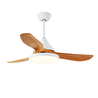 Màu trắng nâu 3 lưỡi 52 inch quạt trần với ánh sáng và điều khiển từ xa
