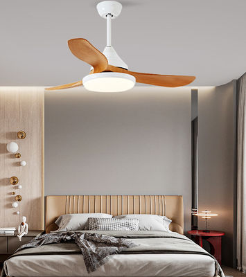Màu trắng nâu 3 lưỡi 52 inch quạt trần với ánh sáng và điều khiển từ xa