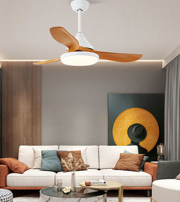 Màu trắng nâu 3 lưỡi 52 inch quạt trần với ánh sáng và điều khiển từ xa