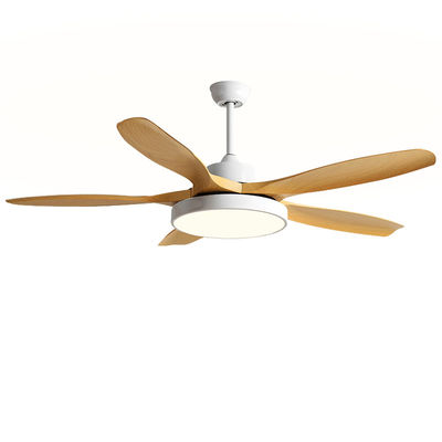 Màu nâu 5 ABS Blades DC Quạt trần Quạt trần hiện đại với đèn và điều khiển từ xa