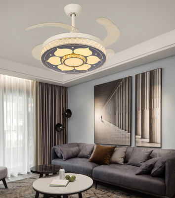 Mùi gió mái gấp DC yên tĩnh với đèn Fan 42 inch với lưỡi liền gấp
