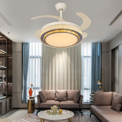 DC Smart Low Profile Ceiling Fan Cửa sổ kéo ra Blade Ceiling Fan với ánh sáng