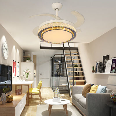 DC Smart Low Profile Ceiling Fan Cửa sổ kéo ra Blade Ceiling Fan với ánh sáng