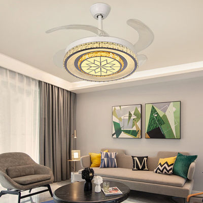 DC Motor 3 Blades Smart Led Ceiling Fan với Blades gấp
