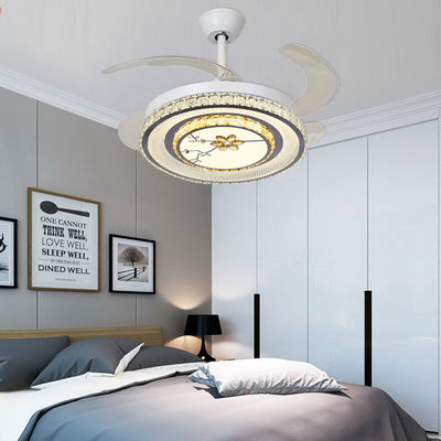 Phòng ngủ ủ quạt trượt trần với đèn LED ủ quạt trần thông minh